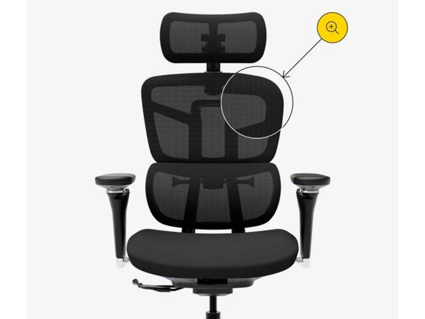 Крісло офісне Mealux S4 Air Fabric Black (HF-S4 F/B) — фото 11
